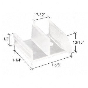 CRL 1 - 5/8" Wide Tub Enclosure Sliding Door Bottom Guide for Sterling M6111