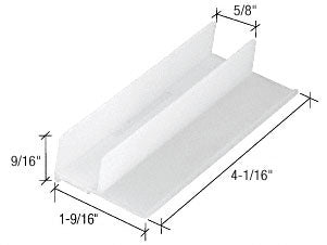 CRL 1 - 9/16" Wide Sliding Shower Door Bottom Guide M6221