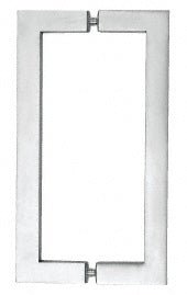 CRL 18" Glass Mounted Square Tube Style Back - to - Back Pull Handle SQ18X18BS