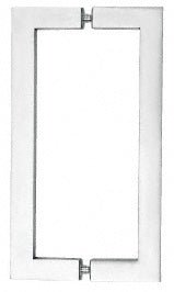 CRL 18" Glass Mounted Square Tube Style Back - to - Back Pull Handle SQ18X18PS