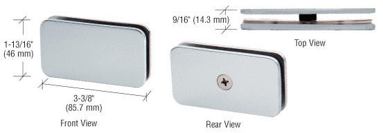 CRL 180 Degree Junior Traditional Style Fixed Glass Clamp for 1/4" Glass GCB680SC