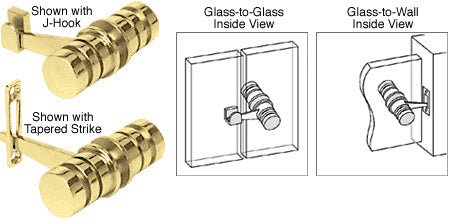 CRL 180 Degree Knob Latch LAT001BR