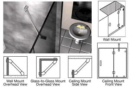 CRL 39" Wall Mounted Support Bar SUP135BN