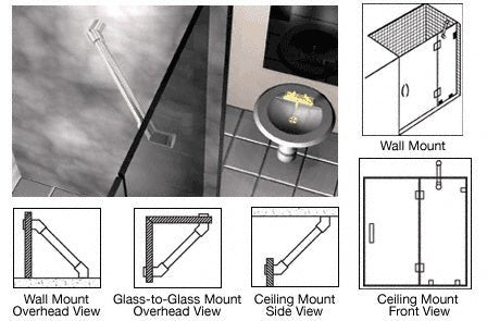 CRL 39" Wall Mounted Support Bar SUP135CH