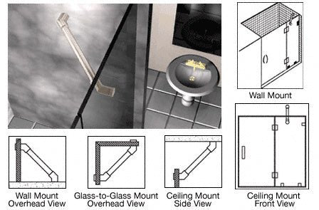 CRL 39" Wall Mounted Support Bar SUP135PN