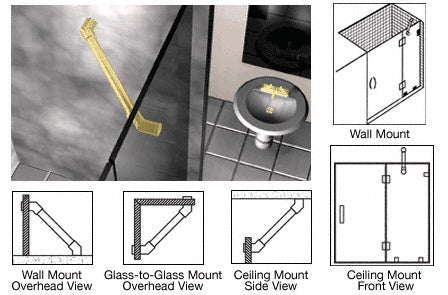 CRL 39" Wall Mounted Support Bar SUP135SB