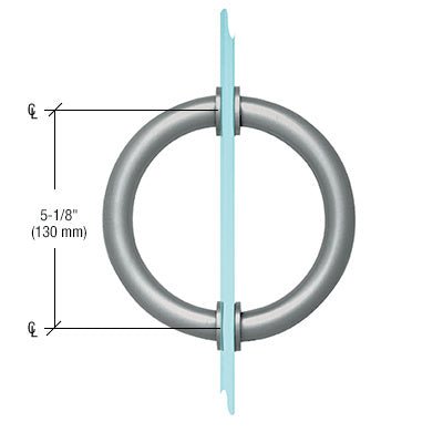 CRL 5 - 1/8" Tubular Back - to - Back Circular Style Brass Shower Door 3/4" Diameter Pull Handles SDPC575BN