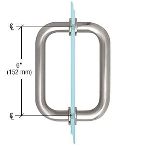 CRL 6" Back - to - Back 3/4" Diameter - Pull Handle W/Style Washer SDPR6SC