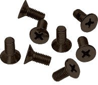 CRL 6 x 12 mm Cover Plate Flat Head Phillips Screws P6120RB