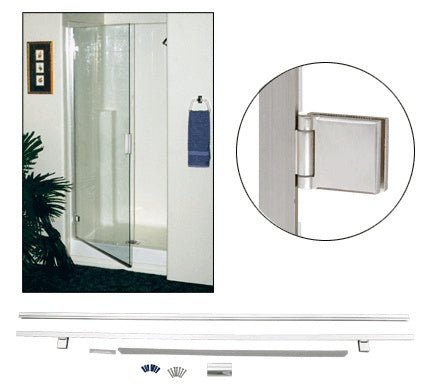 CRL 72" High Frameless KD Hinged Door Kit for 1/4" Glass HDK72BN