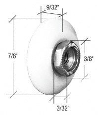 CRL 7/8" Sliding "V" Edge Shower Door Roller M6175