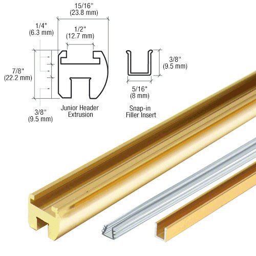 CRL 98" Junior Frameless Shower Door Header Kit HEADER06BR