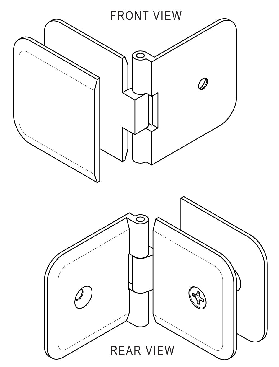 CRL Adjustable Beveled Wall Mount Glass Clamp ADJBEV0370RB