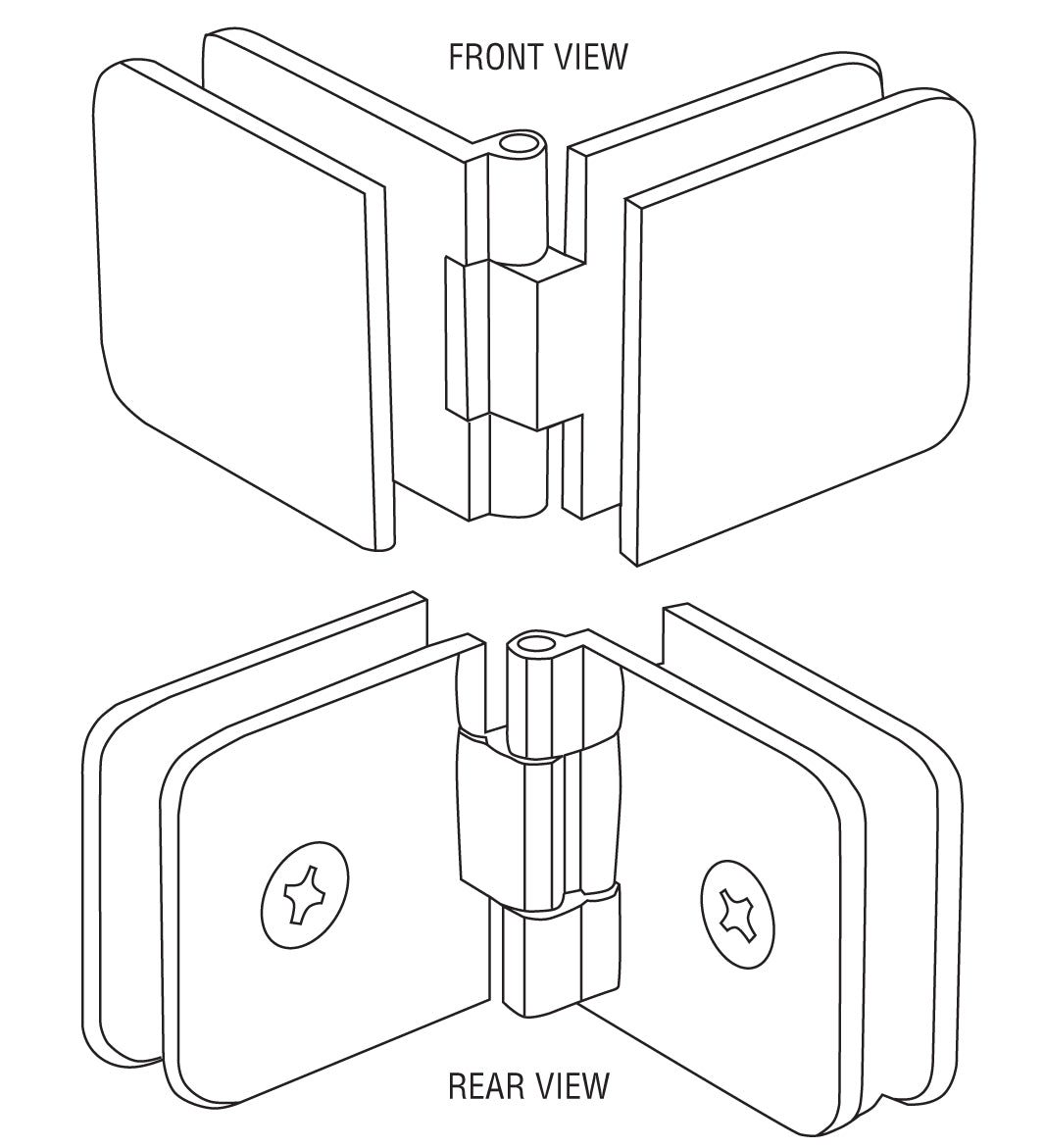 CRL Adjustable Glass - to - Glass Clamp ADJ1800RB