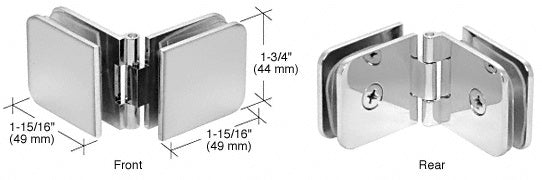 CRL Adjustable Glass - to - Glass Clamp ADJ180CH