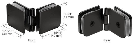 CRL Adjustable Glass - to - Glass Clamp ADJ180MBL