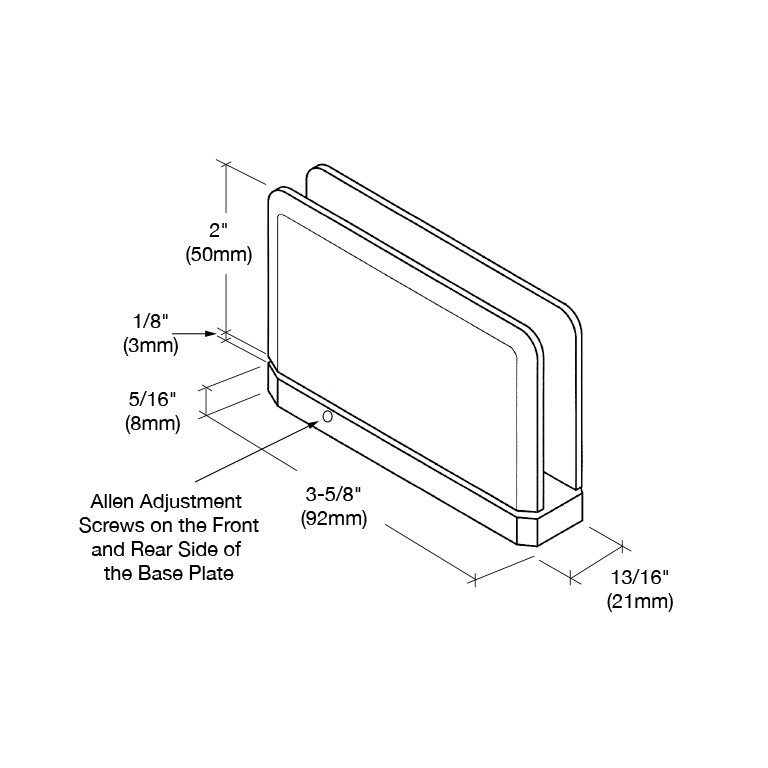 CRL Adjustable Prima Series Hinge PPH301BN