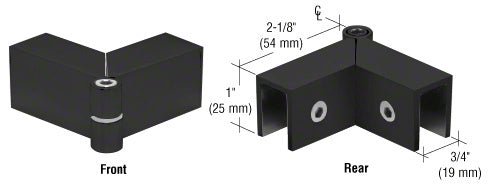 CRL Adjustable "Sleeve Over" Glass Clamp S0GC91MBL