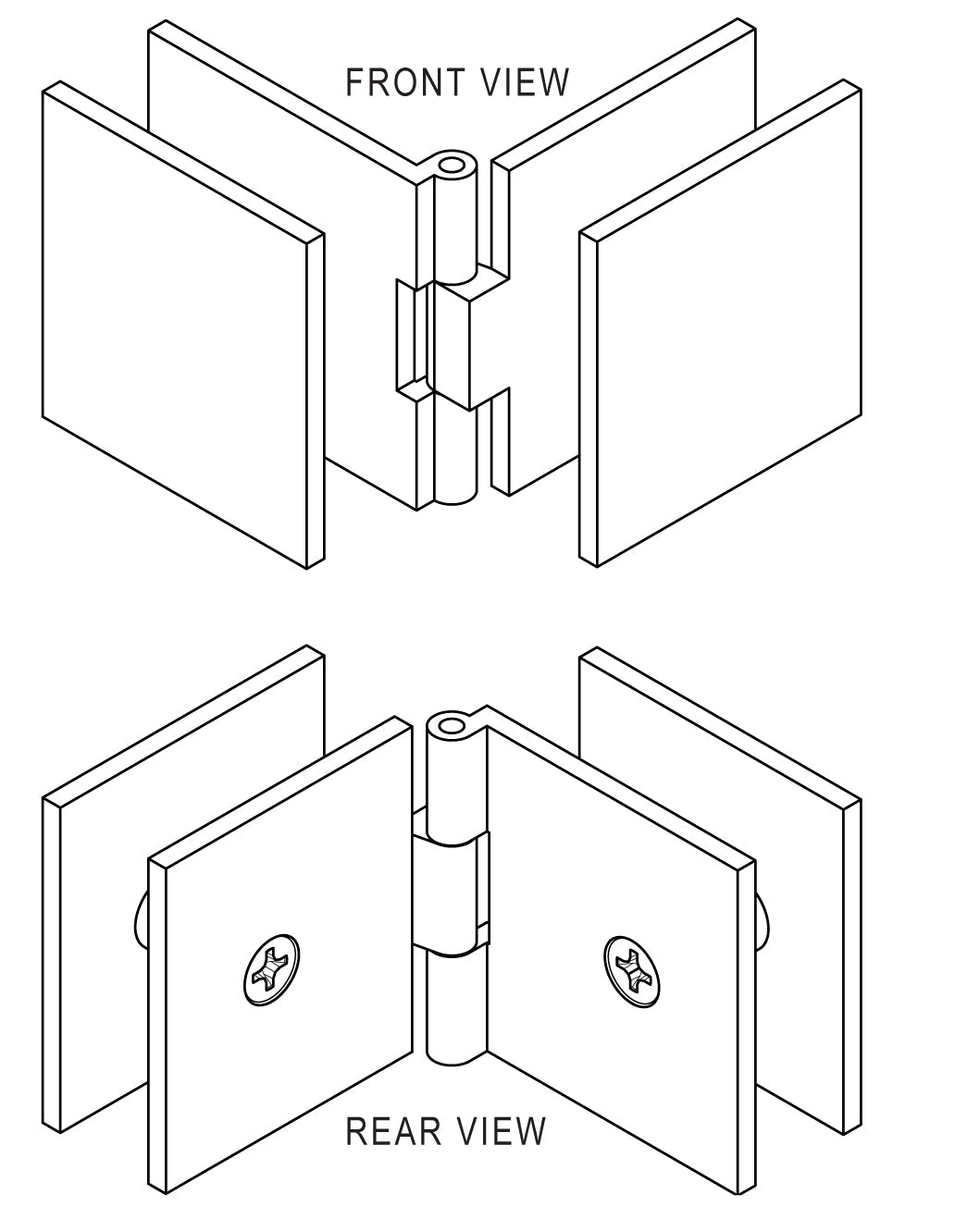 CRL Adjustable Square Glass to Glass Clamp ADJSQ1800RB