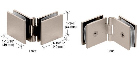 CRL Adjustable Square Glass to Glass Clamp ADJSQ180BN