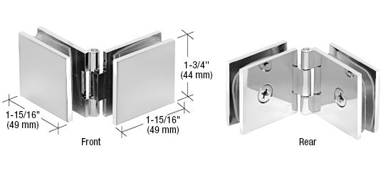 CRL Adjustable Square Glass to Glass Clamp ADJSQ180CH