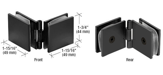 CRL Adjustable Square Glass to Glass Clamp ADJSQ180MBL