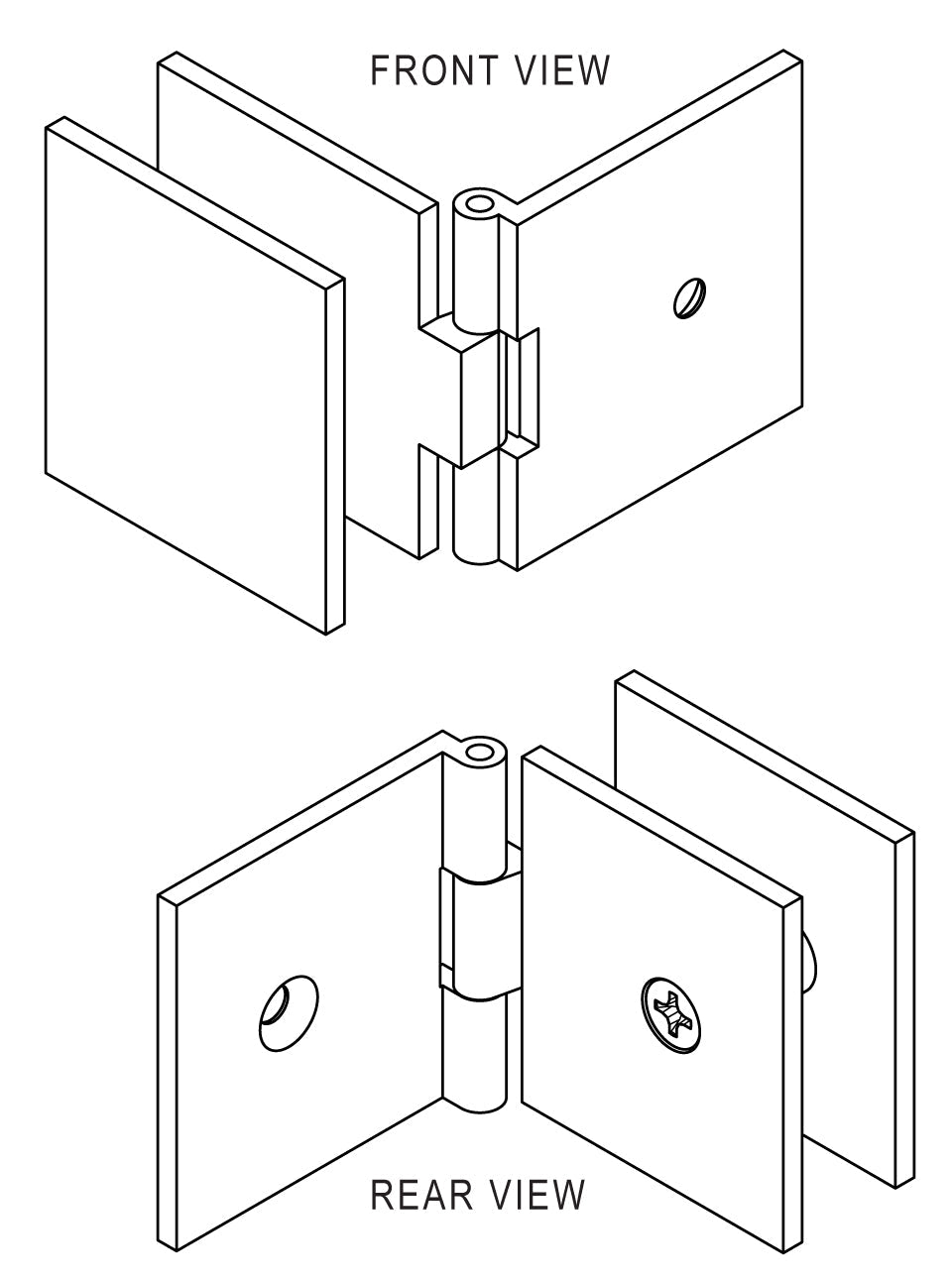 CRL Adjustable Square Wall Mount Glass Clamp ADJSQ0370RB