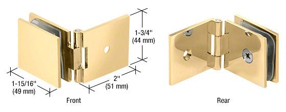 CRL Adjustable Square Wall Mount Glass Clamp ADJSQ037BN