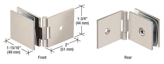 CRL Adjustable Square Wall Mount Glass Clamp ADJSQ037BN