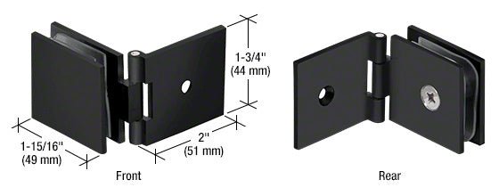 CRL Adjustable Square Wall Mount Glass Clamp ADJSQ037MBL