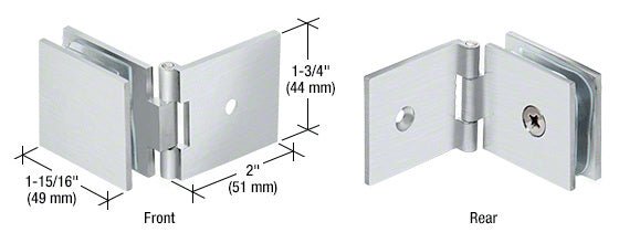 CRL Adjustable Square Wall Mount Glass Clamp ADJSQ037SC