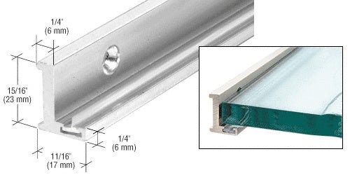 Aluminum Jamb With Clear Vinyl Wipe AJ78BA - Shower Hardware