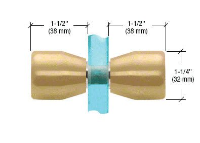 CRL Back - to - Back Bow - Tie Style Knobs SDK109SB