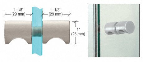 CRL Back - to - Back E - Z Grip Style Knobs SDK140BN