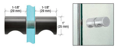 CRL Back - to - Back E - Z Grip Style Knobs SDK140MBL