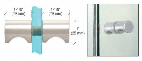 CRL Back - to - Back E - Z Grip Style Knobs SDK140PN