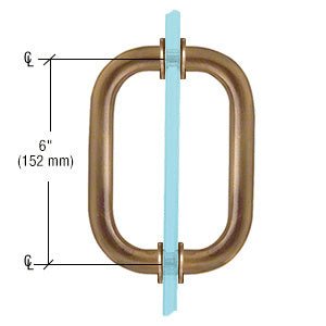 CRL Back - to - Back Solid Brass 3/4" Diameter Pull Handles with Metal Washers SPH6ABR