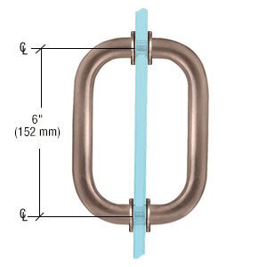 CRL Back - to - Back Solid Brass 3/4" Diameter Pull Handles with Metal Washers SPH6BBRZ