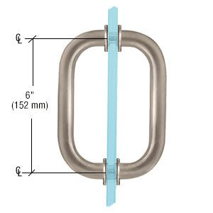 CRL Back - to - Back Solid Brass 3/4" Diameter Pull Handles with Metal Washers SPH6BN