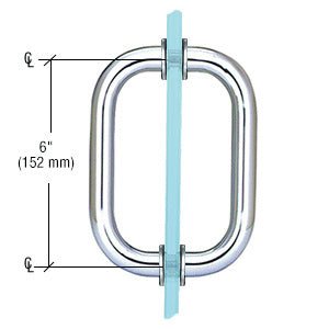 CRL Back - to - Back Solid Brass 3/4" Diameter Pull Handles with Metal Washers SPH6CH