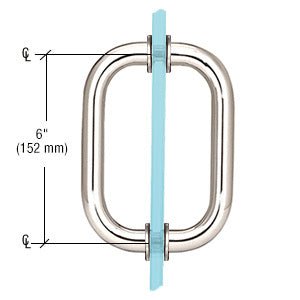 CRL Back - to - Back Solid Brass 3/4" Diameter Pull Handles with Metal Washers SPH6PN