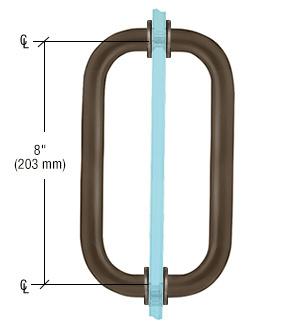 CRL Back - to - Back Solid Brass 3/4" Diameter Pull Handles with Metal Washers SPH80RB