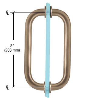 CRL Back - to - Back Solid Brass 3/4" Diameter Pull Handles with Metal Washers SPH8ABR