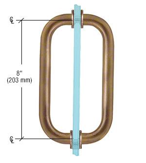 CRL Back - to - Back Solid Brass 3/4" Diameter Pull Handles with Metal Washers SPH8ABR