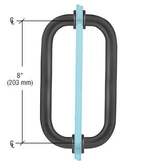 CRL Back - to - Back Solid Brass 3/4" Diameter Pull Handles with Metal Washers SPH8BL