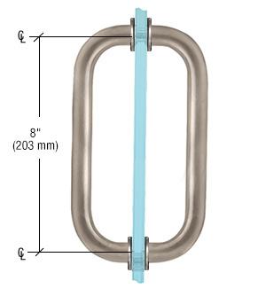 CRL Back - to - Back Solid Brass 3/4" Diameter Pull Handles with Metal Washers SPH8BN