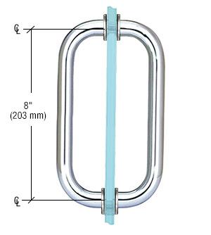 CRL Back - to - Back Solid Brass 3/4" Diameter Pull Handles with Metal Washers SPH8CH