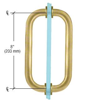 CRL Back - to - Back Solid Brass 3/4" Diameter Pull Handles with Metal Washers SPH8SB