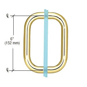 CRL Back - to - Back Solid Brass 3/4" Diameter Pull Handles without Metal Washers BPD6BR