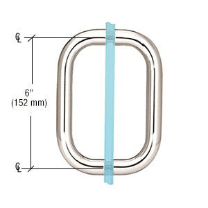 CRL Back - to - Back Solid Brass 3/4" Diameter Pull Handles without Metal Washers BPD6PN